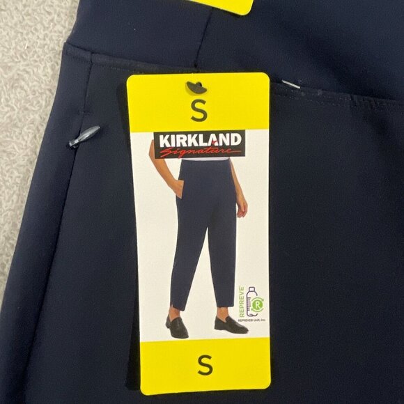NEW Kirkland Signature Womens S Ankle Pants Side zipper Navy Blue - Picture 6 of 8